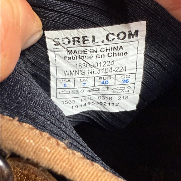 Sorel Women's Kinetic Sneaker Camel Brown Sea Salt Gray Size 9 EU 40 - Picture 10 of 10